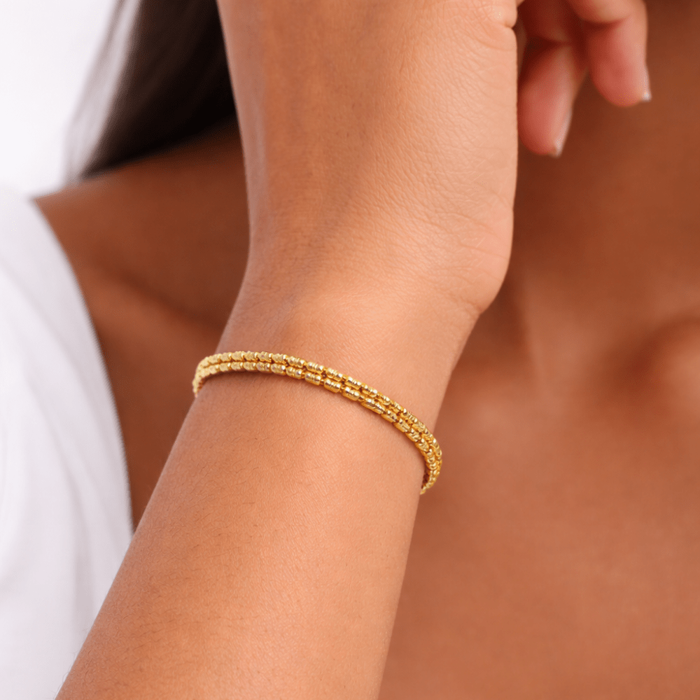 Diamond Cut Bead Bracelet - Karen's Fine Jewellery