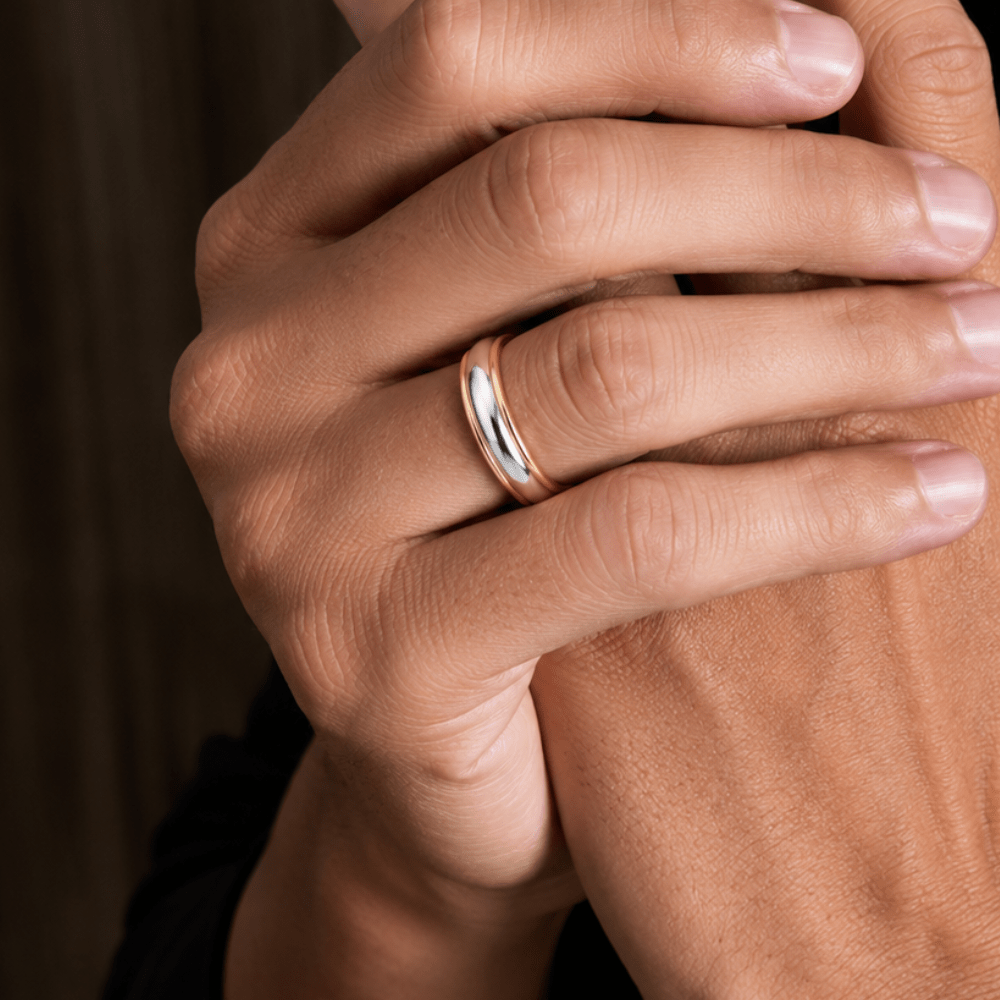Duo Tone Tungsten Ring - Karen's Fine Jewellery