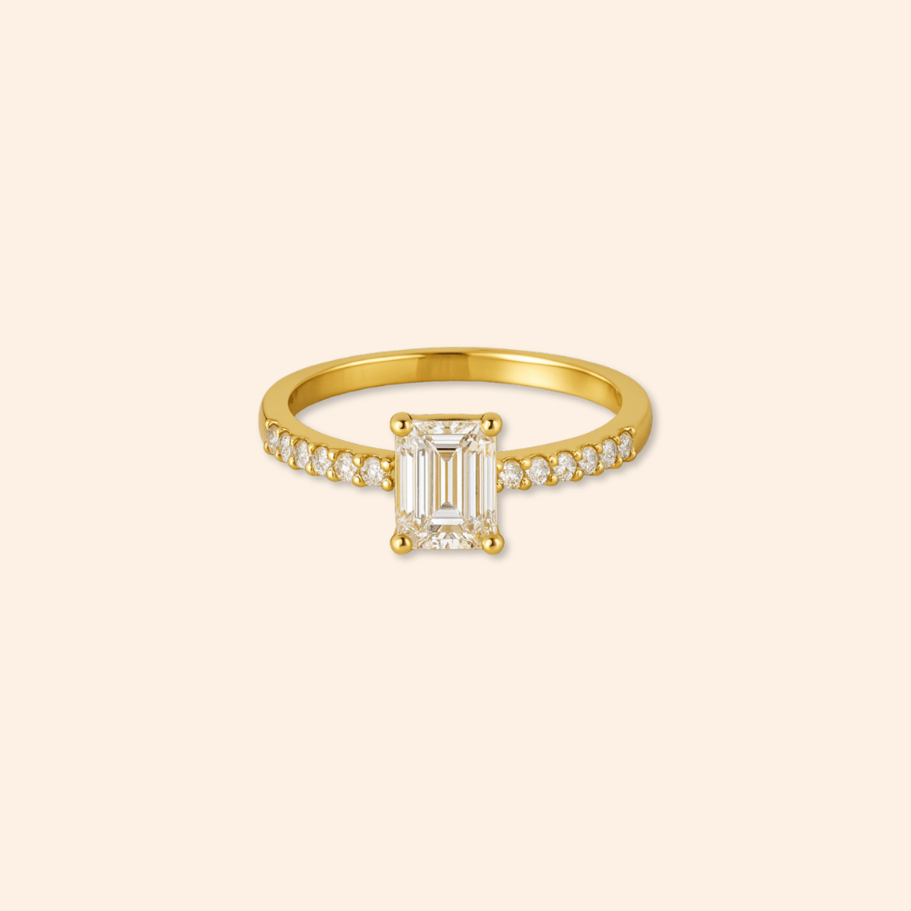 Emerald Cut Lab Damond Ring - Karen's Fine Jewellery