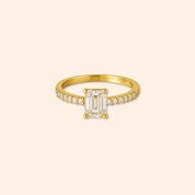 Emerald Cut Lab Damond Ring - Karen's Fine Jewellery