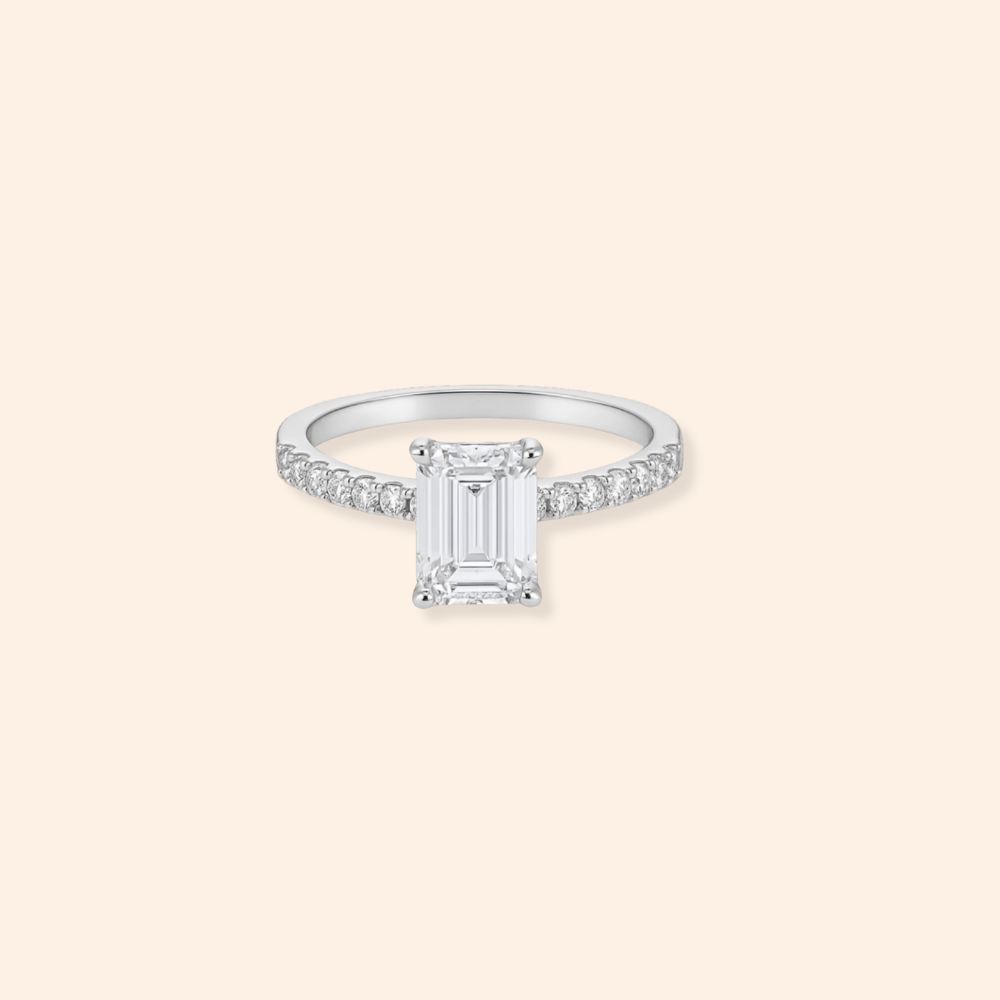 Emerald Cut Lab Damond Ring - Karen's Fine Jewellery
