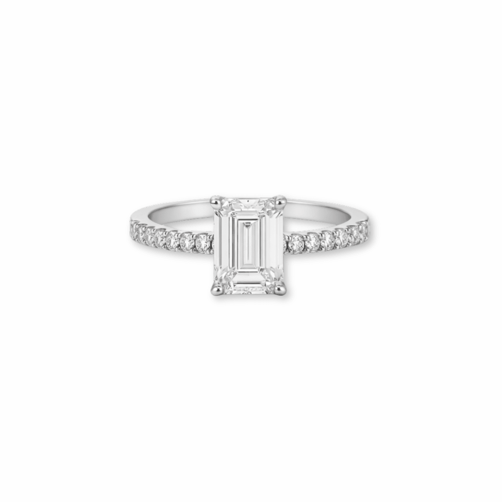 Emerald Cut Lab Damond Ring - Karen's Fine Jewellery