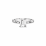 Bague en diamant de laboratoire taille émeraude