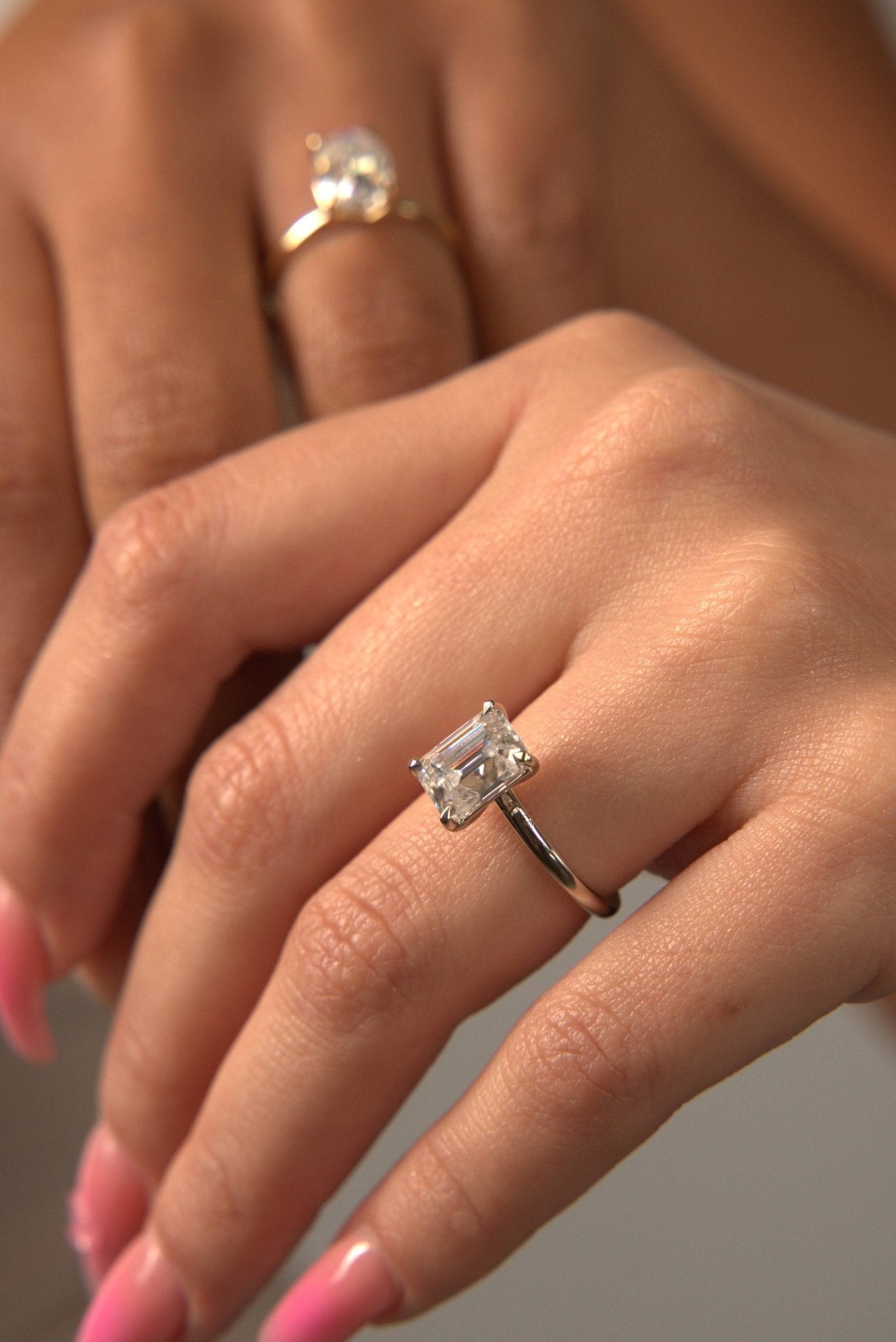 Emerald Cut Solitaire Lab Diamond Ring - Karen's Fine Jewellery