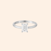 Emerald Cut Solitaire Lab Diamond Ring - Karen's Fine Jewellery