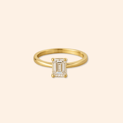 Emerald Cut Solitaire Lab Diamond Ring - Karen's Fine Jewellery