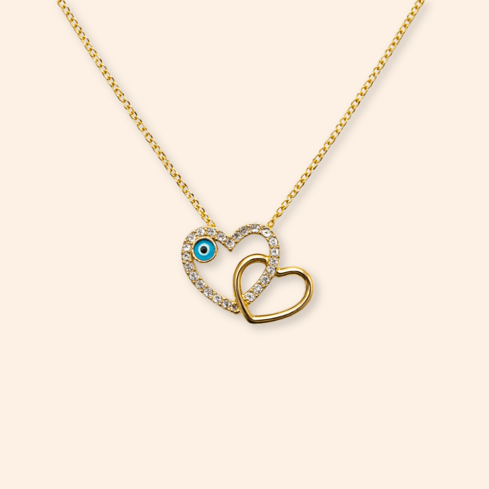 Evil Eye Heart Necklace - Karen's Fine Jewellery