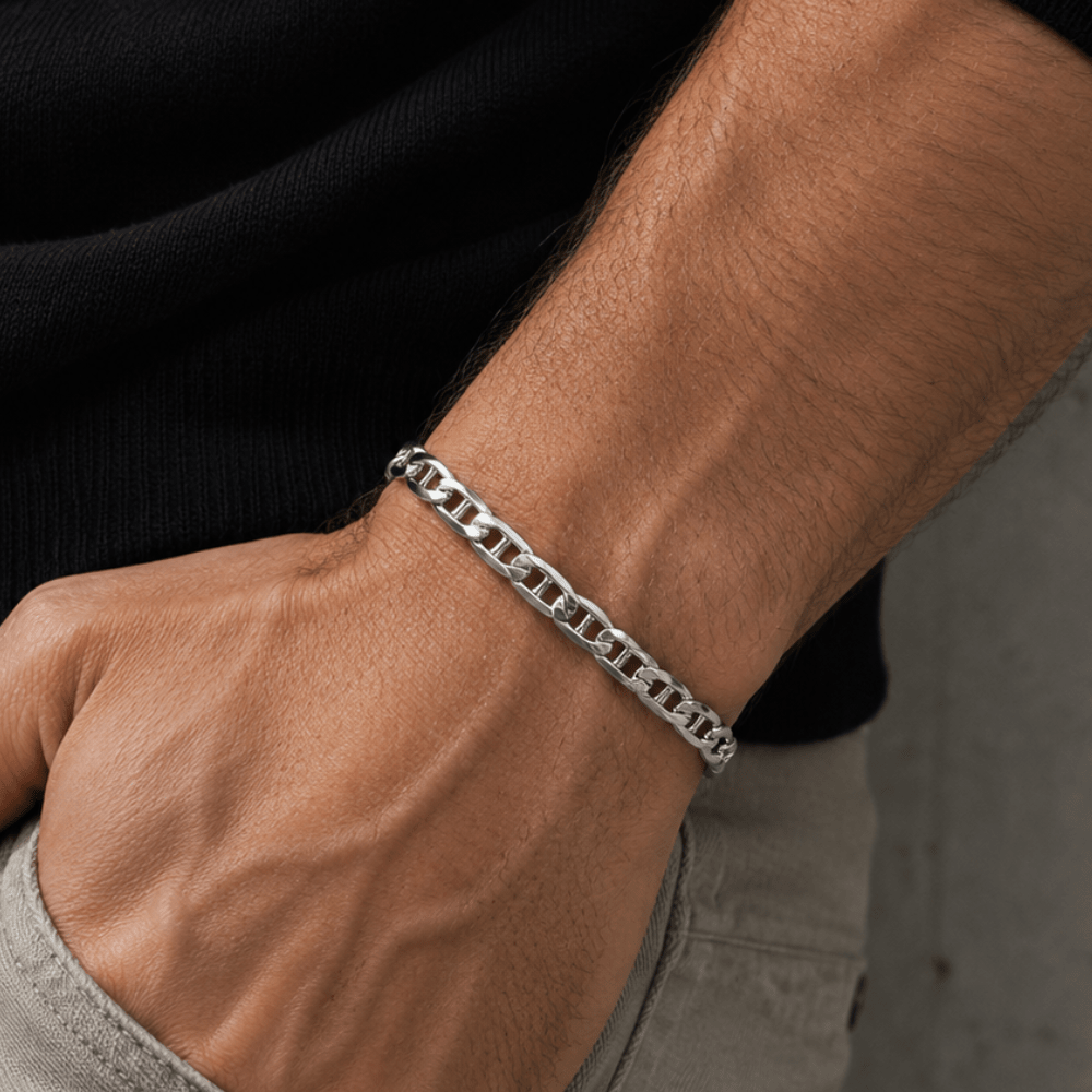 Flat Anchor Chain Bracelet - Karen's Fine Jewellery