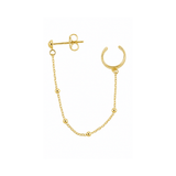 Gold Chain Connector Single Earring