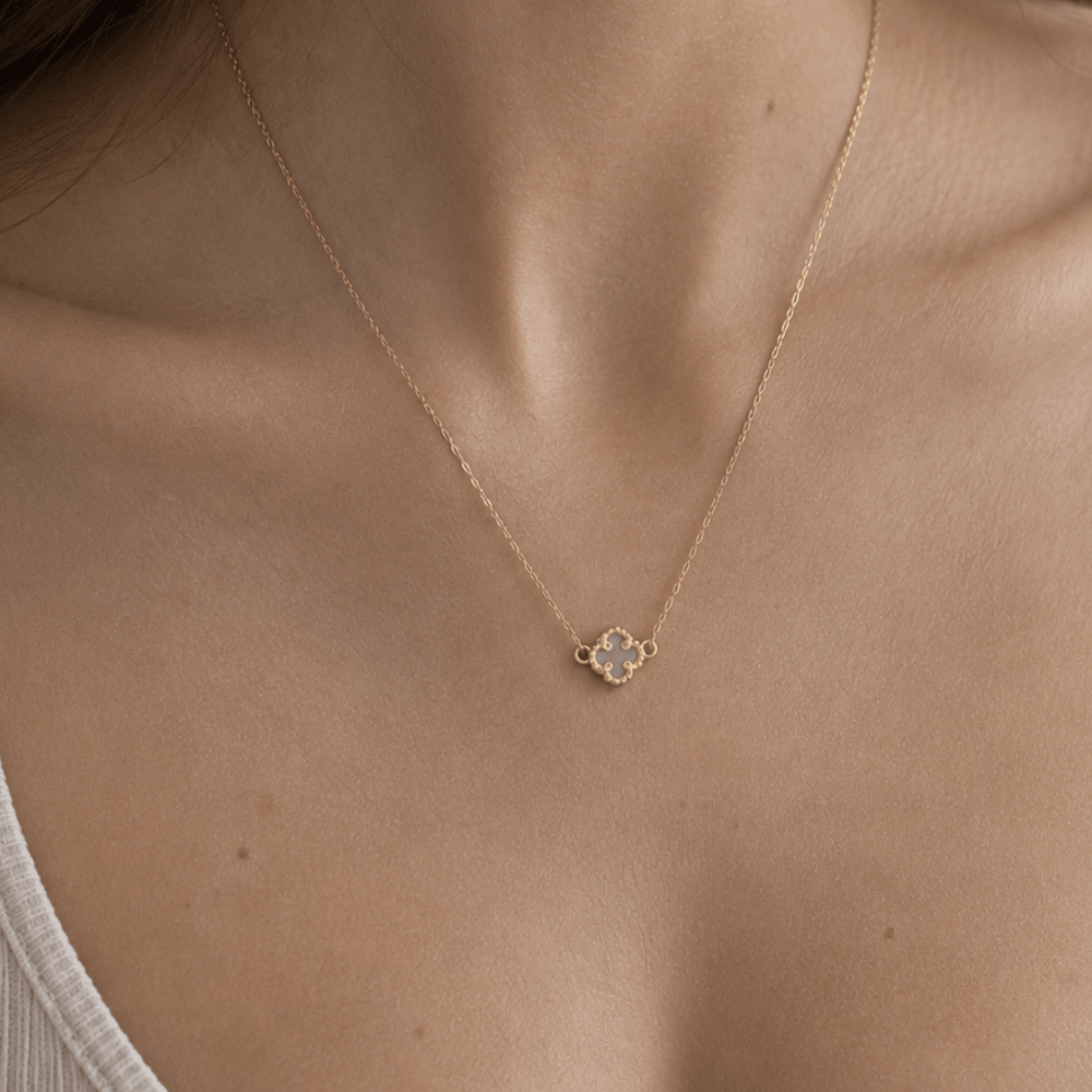Gold Clover Station Necklace - Karen's Fine Jewellery