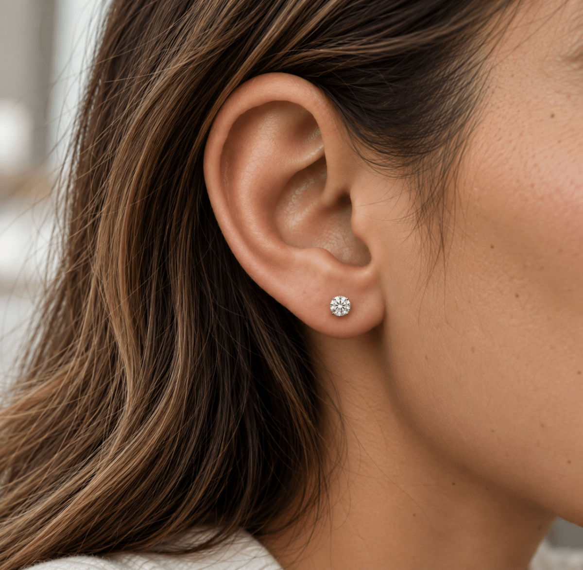 Gold C/Z Studs - Karen's Fine Jewellery