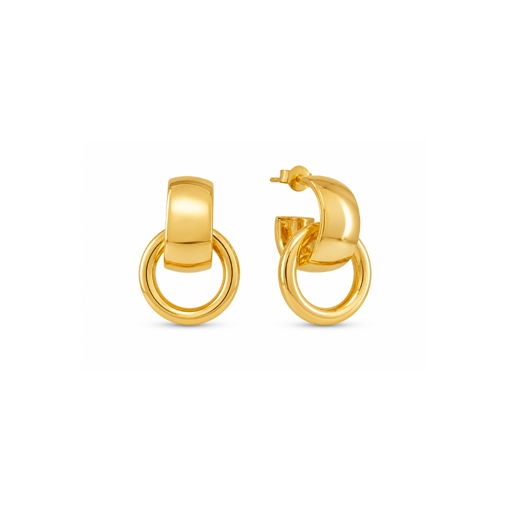 Gold Link Drop Earrings - Karen's Fine Jewellery