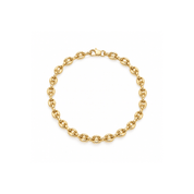Gold Puffy Anchor Chain Bracelet - Karen's Fine Jewellery