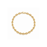 Gold Puffy Anchor Chain Bracelet