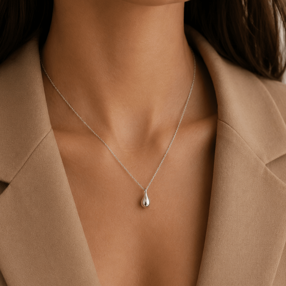 Gold Teardrop Pendant Necklace - Karen's Fine Jewellery