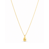Gold Teardrop Pendant Necklace