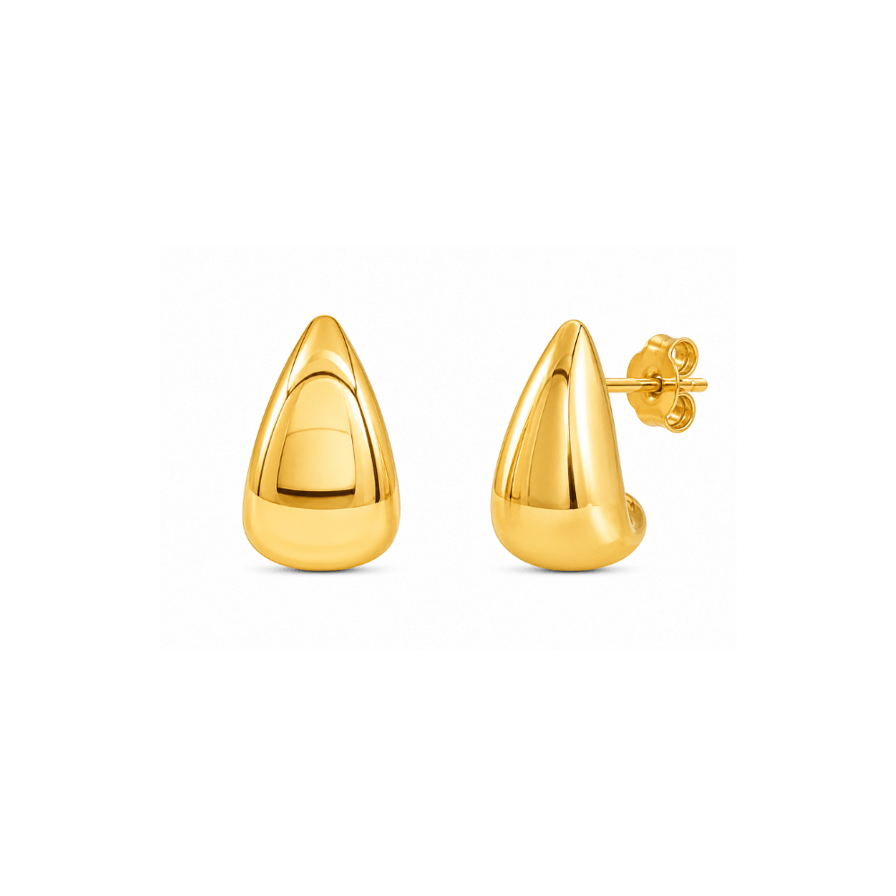 Gold Teardrop Stud Earrings - Karen's Fine Jewellery
