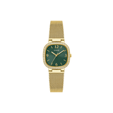 Montre Guess à maille verte et dorée