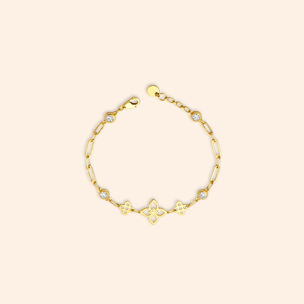 Golden Clover Bracelet - Karen's Fine Jewellery