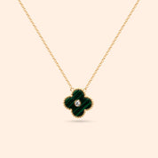Green Onyx Clover Necklace - Karen's Fine Jewellery
