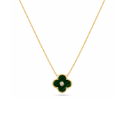 Green Onyx Clover Necklace - Karen's Fine Jewellery