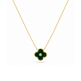 Green Onyx Clover Necklace