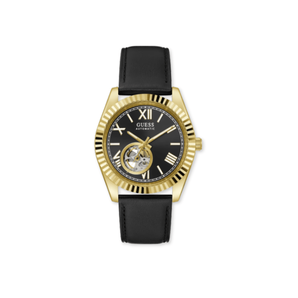 Guess Gold - Tone Analog Leather Watch - Karen's Fine Jewellery