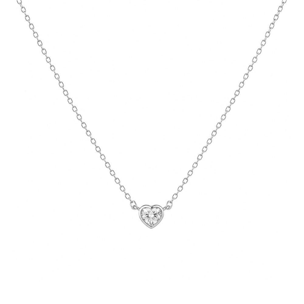 Heart Bezel Necklace - Karen's Fine Jewellery