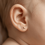 Heart Flat Back Studs - Karen's Fine Jewellery