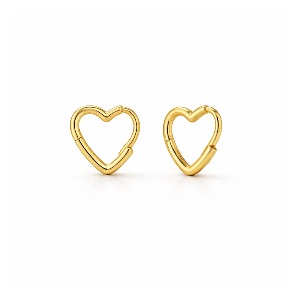 Heart Hoop Earrings - Karen's Fine Jewellery