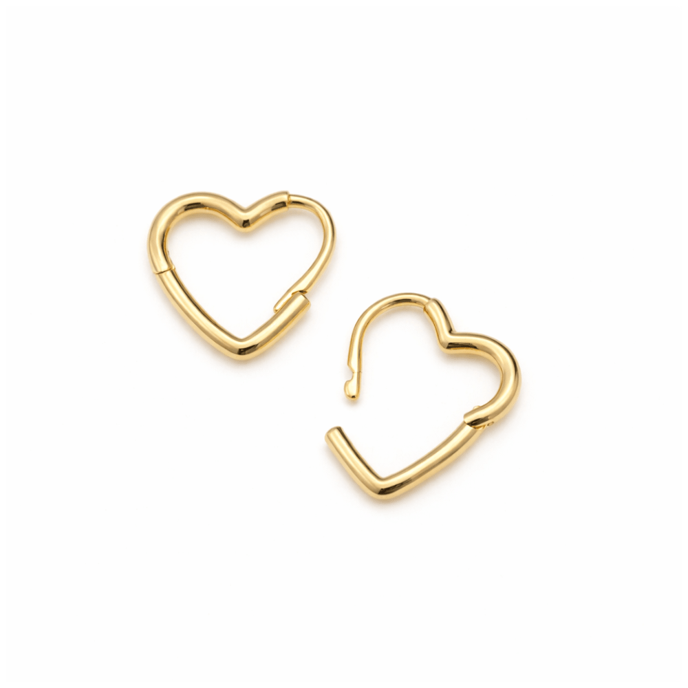 Heart Hoop Earrings - Karen's Fine Jewellery