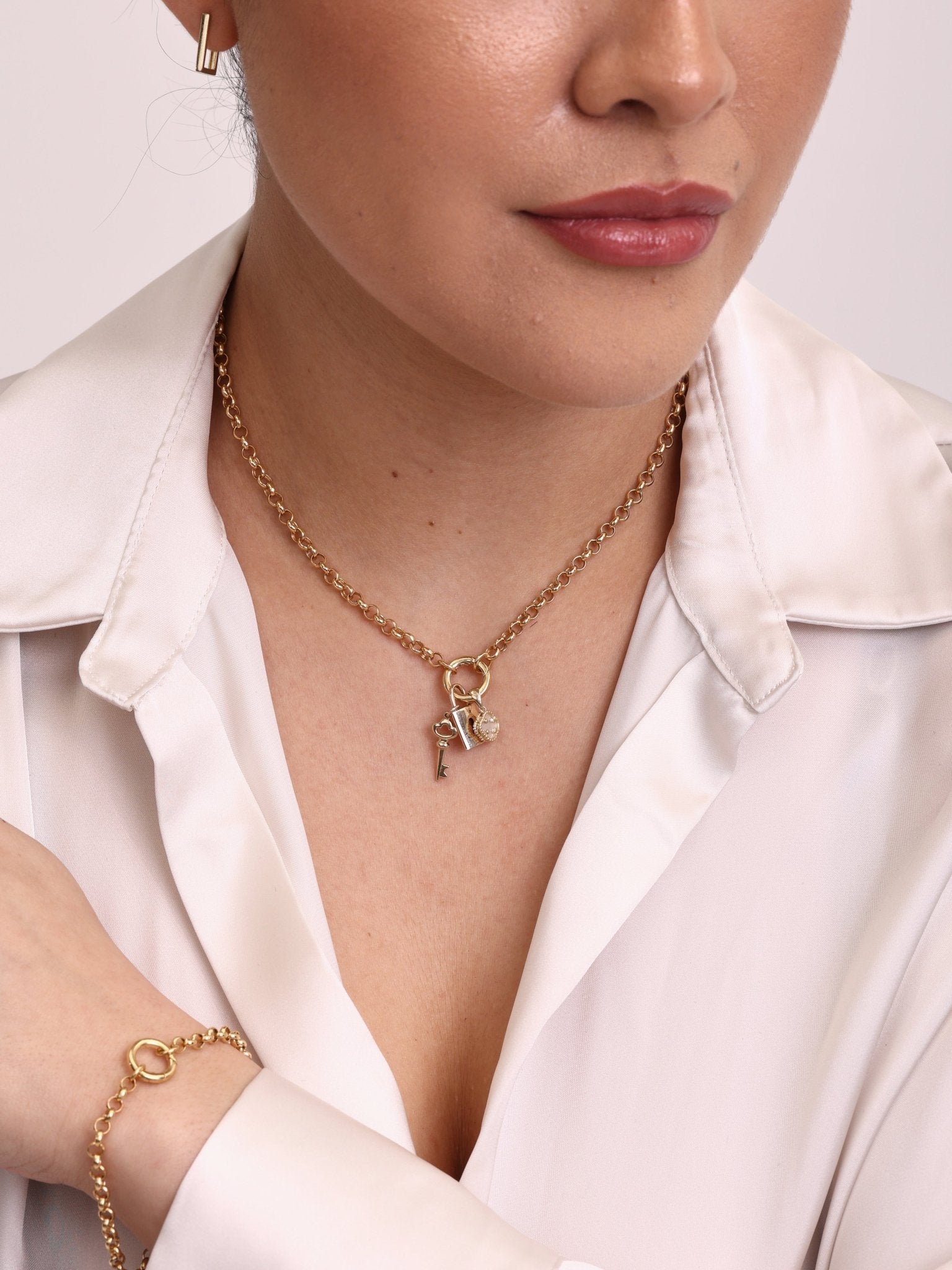 Key & Lock Charm - Karen's Fine Jewellery