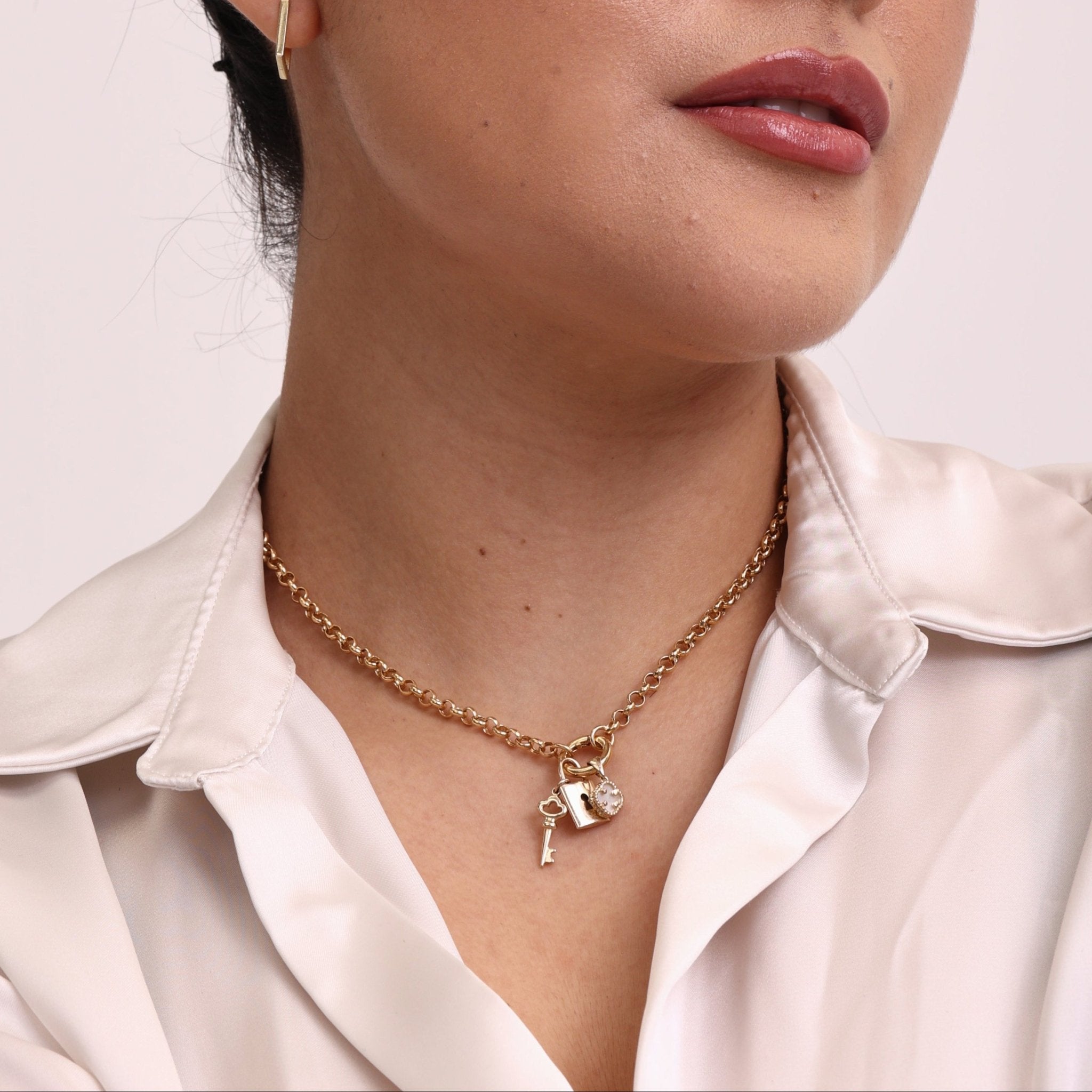 Key & Lock Charm - Karen's Fine Jewellery