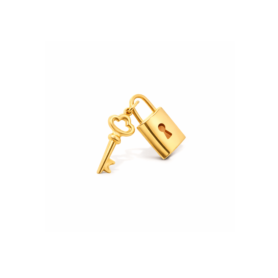 Key & Lock Charm - Karen's Fine Jewellery