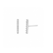 Lab Diamond Bar Studs - Karen's Fine Jewellery