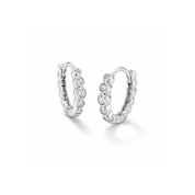 Lab Diamond Bezel Hoops - Karen's Fine Jewellery