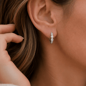 Lab Diamond Bezel Hoops - Karen's Fine Jewellery