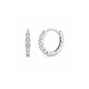 Lab Diamond Bezel Hoops - Karen's Fine Jewellery