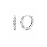Lab Diamond Bezel Hoops