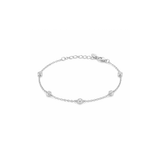 Lab Diamond Bezel Station Bracelet