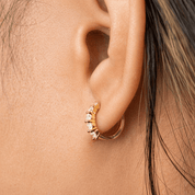 Lab Diamond Huggie Earrings - Karen's Fine Jewellery