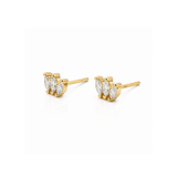 Lab Diamond Marquise Cut Trio Studs