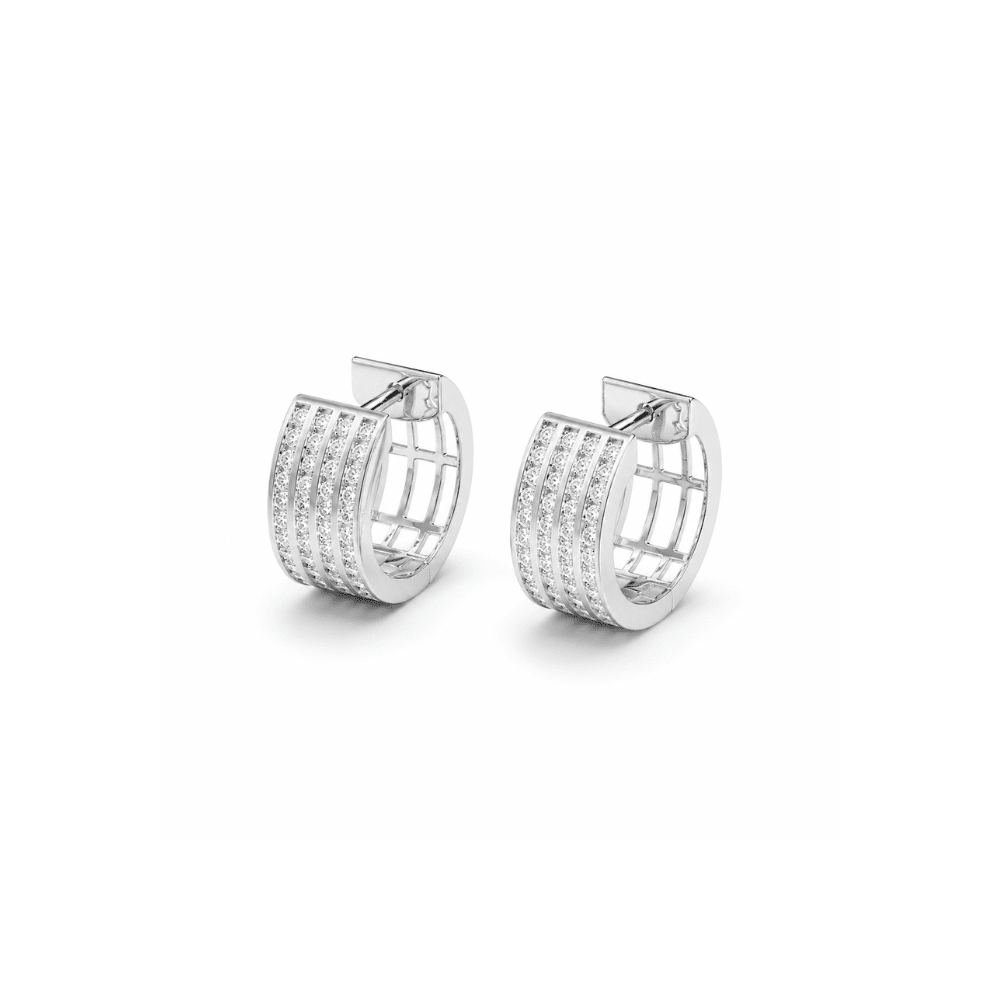 Lab Diamond Multi-Row Hoop - Karen's Fine Jewellery