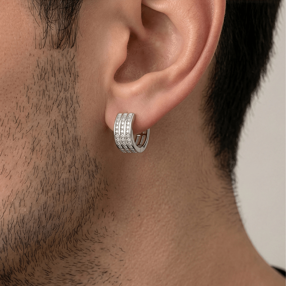 Lab Diamond Multi-Row Hoop - Karen's Fine Jewellery