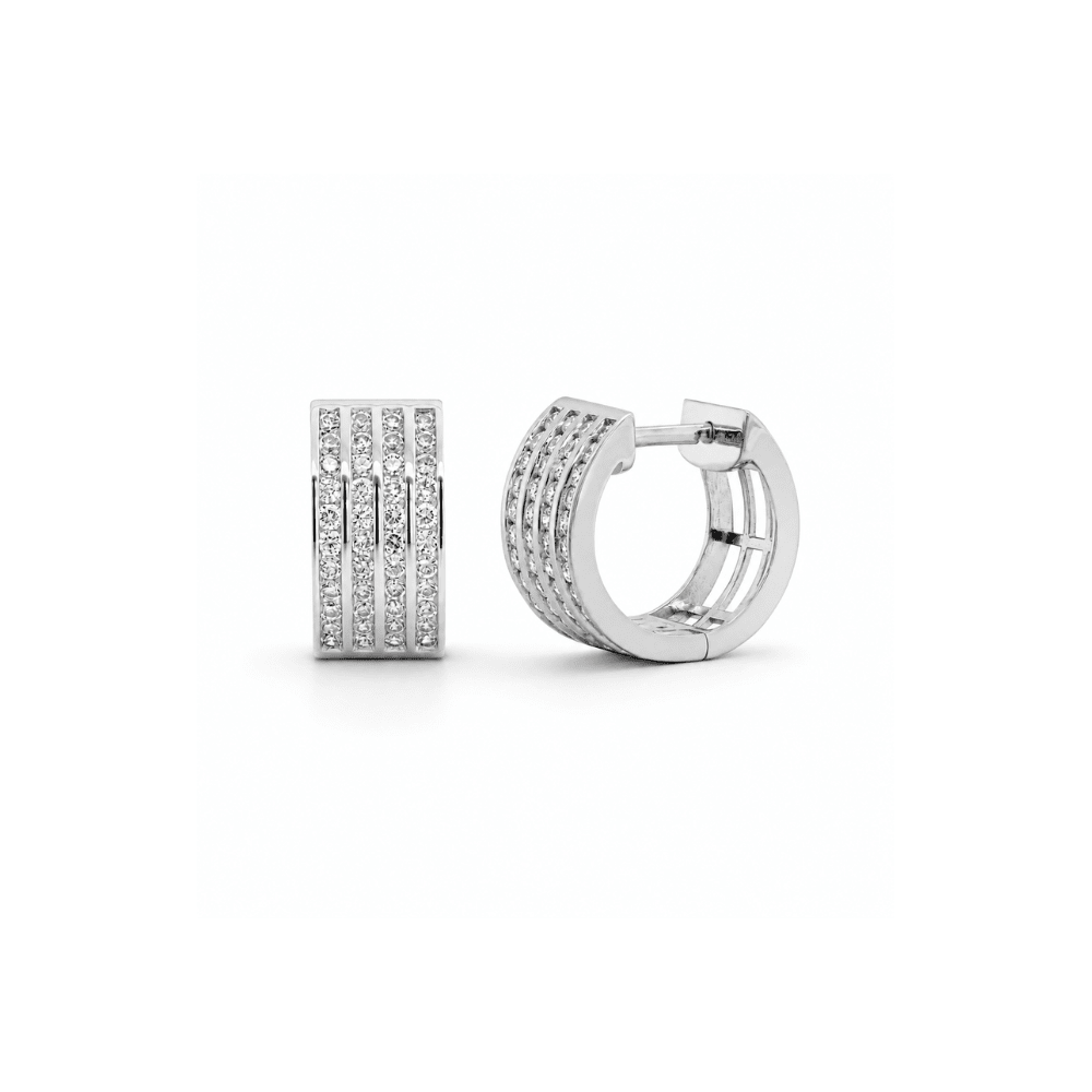 Lab Diamond Multi-Row Hoop - Karen's Fine Jewellery