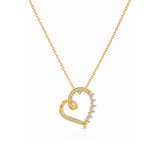 Lab Diamond Open Heart Necklace