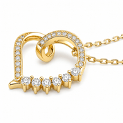 Lab Diamond Open Heart Necklace - Karen's Fine Jewellery