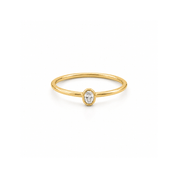 Lab Diamond Oval Bezel Ring - Karen's Fine Jewellery