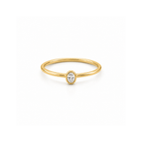 Lab Diamond Oval Bezel Ring