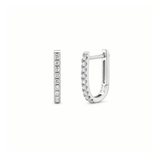 Lab Diamond Pave Oval Hoops